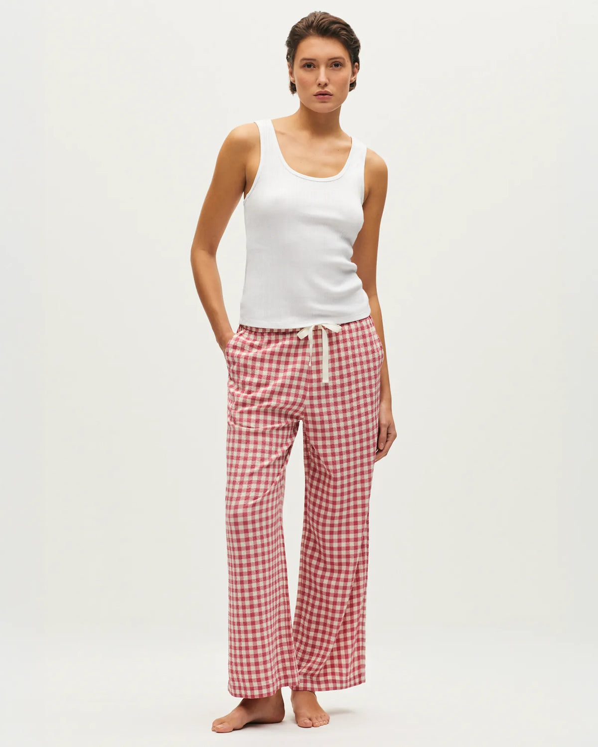 Gingham baroque rose
