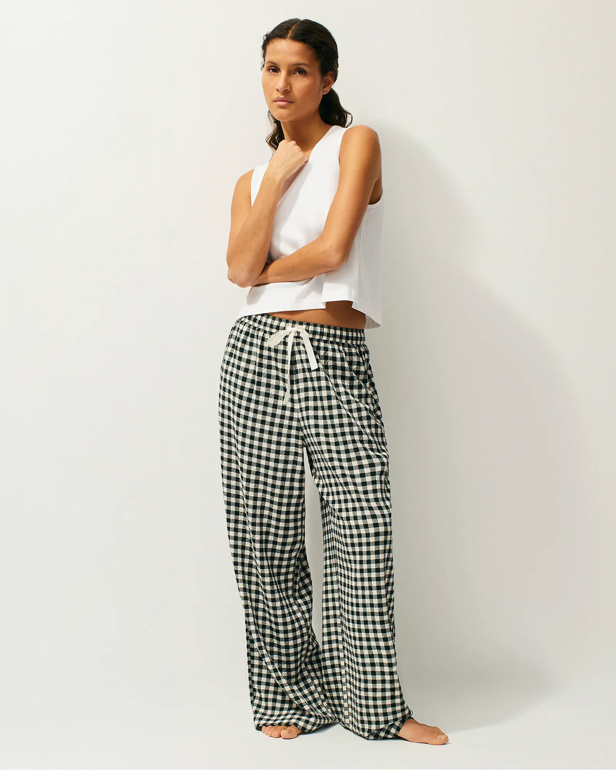 Gingham green