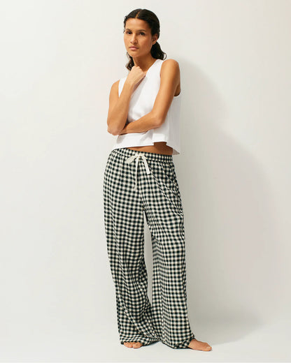 Gingham green