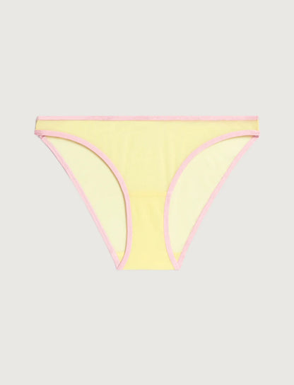 Yellow lemonade/ pink corsage