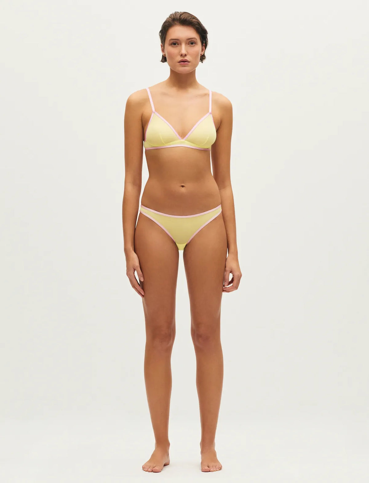 Yellow lemonade/ pink corsage