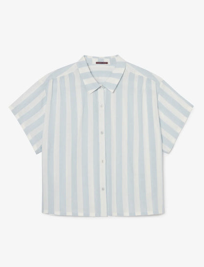 White Blue Stripe