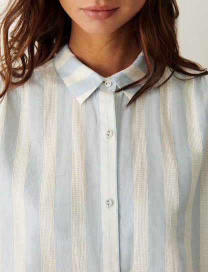 White Blue Stripe