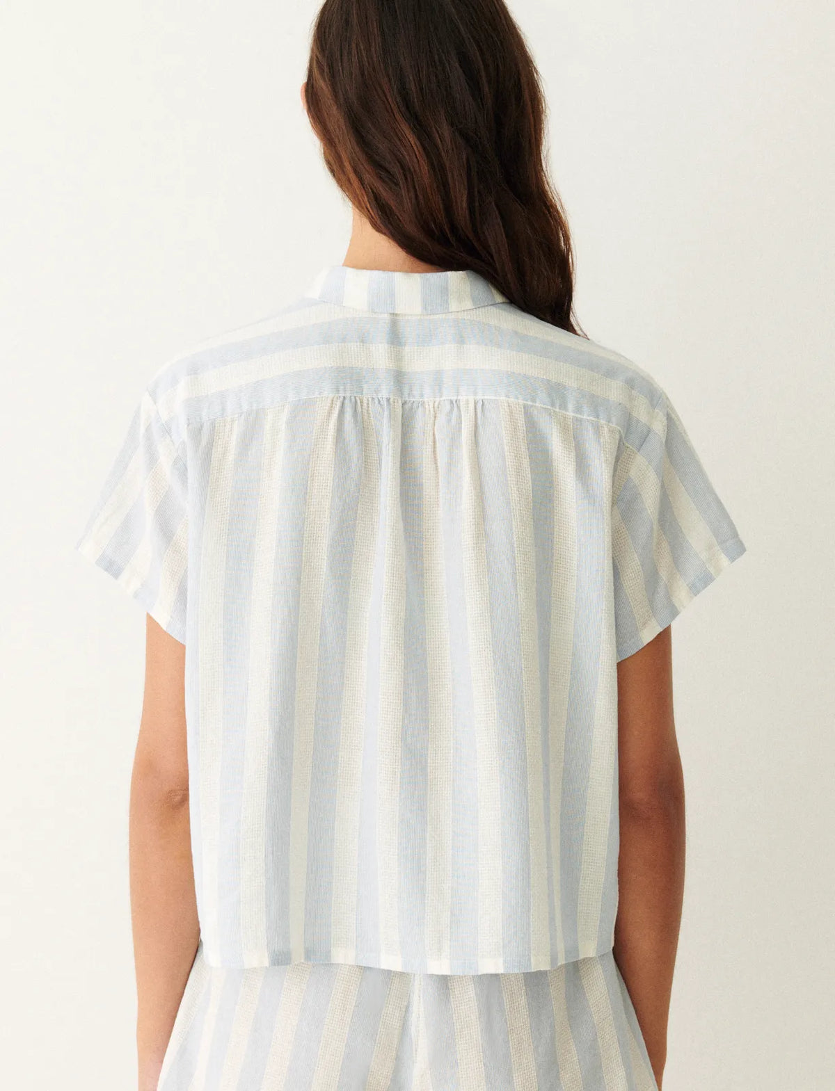 White Blue Stripe