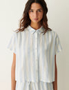 White Blue Stripe